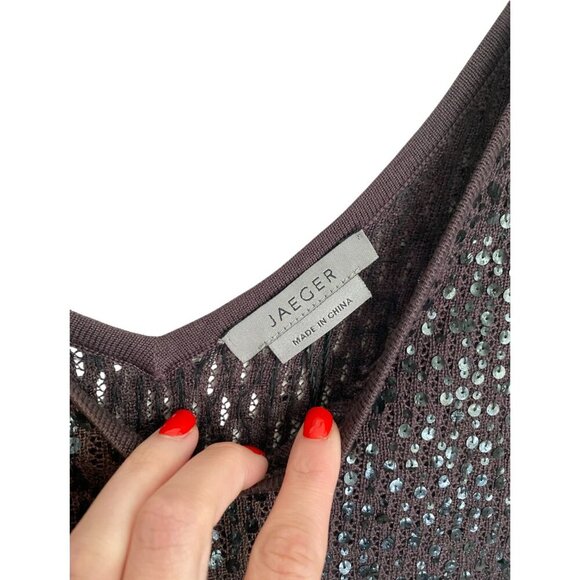 Vintage Sequins Silk V-Neck Tank Top - Picture 5 of 9